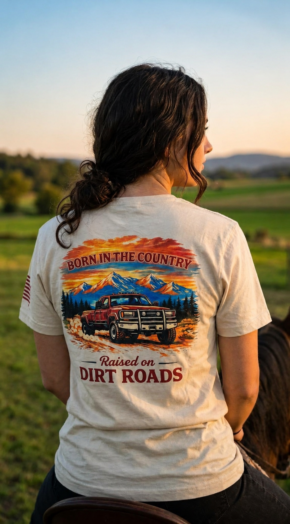 Born in the Country – Damen T-Shirt